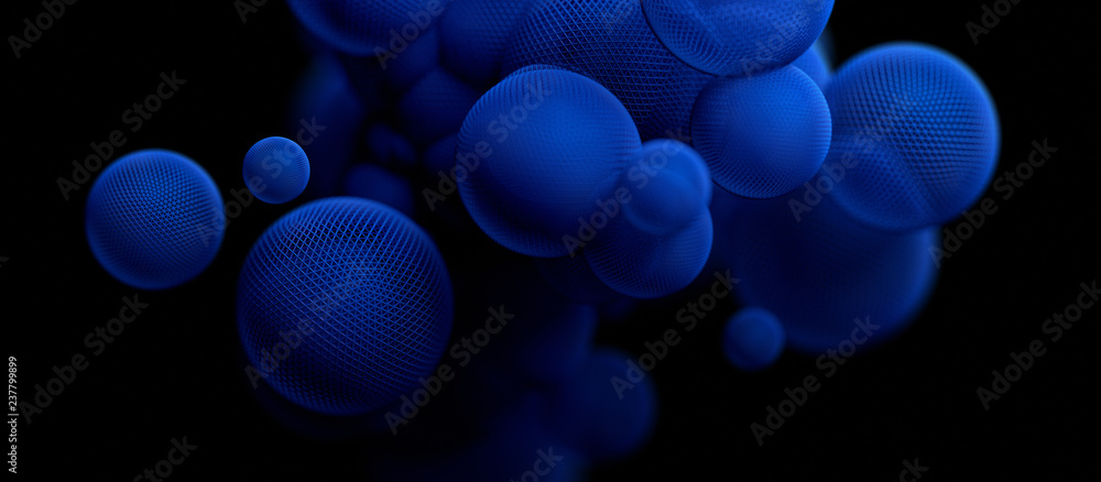 Abstract 3d rendering of geometric shapes. Modern background design ...