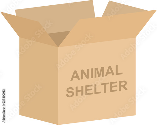 Animal Shelter Charity Box Vector