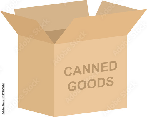 Canned Goods Charity Box Vector