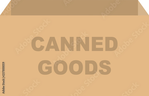 Canned Goods Donation Box Vector