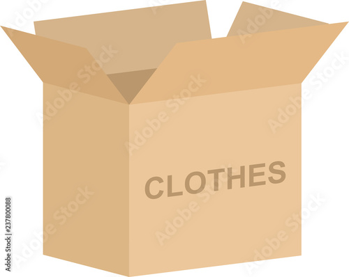 Clothes Charity Box Vector