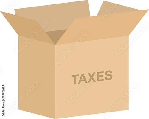 Tax Documents Storage Box Vector