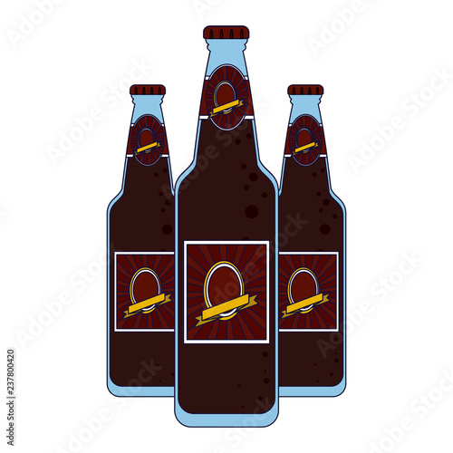 Set of beer bottles