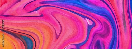 Abstract marble acrylic background. Watercolor swirl texture. Psychedelic vortex crazy art. Unusual waves design pattern. Warm and very bright colors.