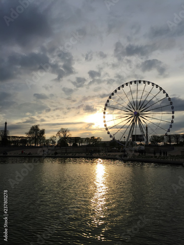 ferris wheel by the Seine, Paris, France