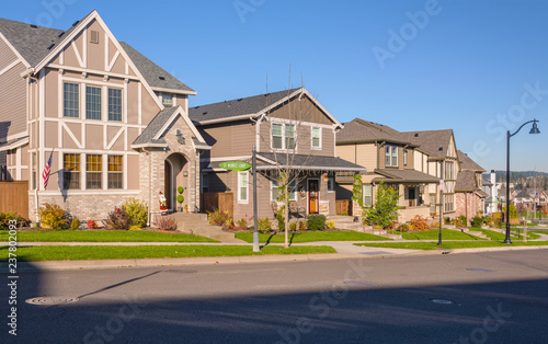Row of houses in Wilsonville Oregon. © RG