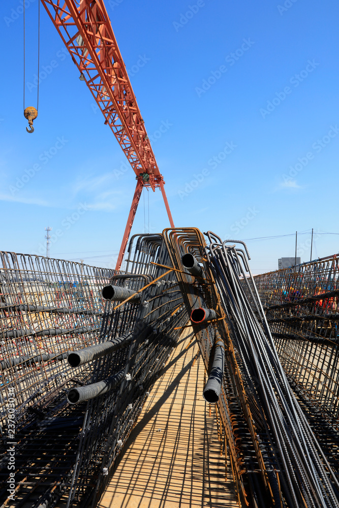 Obraz premium Steel beam and steel components