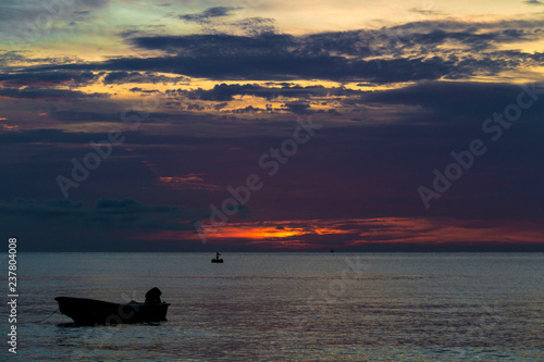 Tramonto a Playa Blanca, Isola di Barù, Colombia