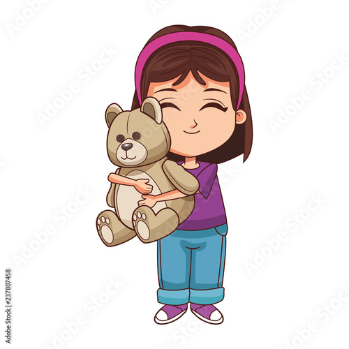Girl with teddy