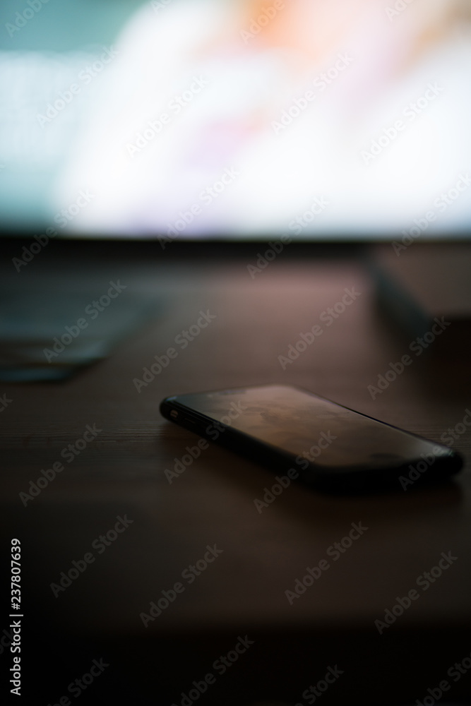 Used phone on the table Used phone on the table