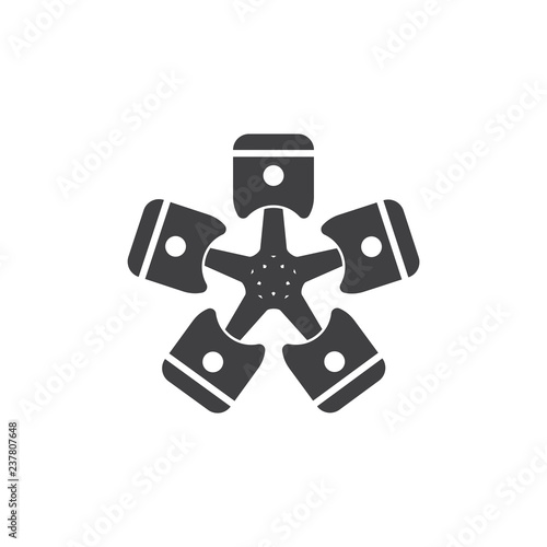 star pistone symbol logo vector