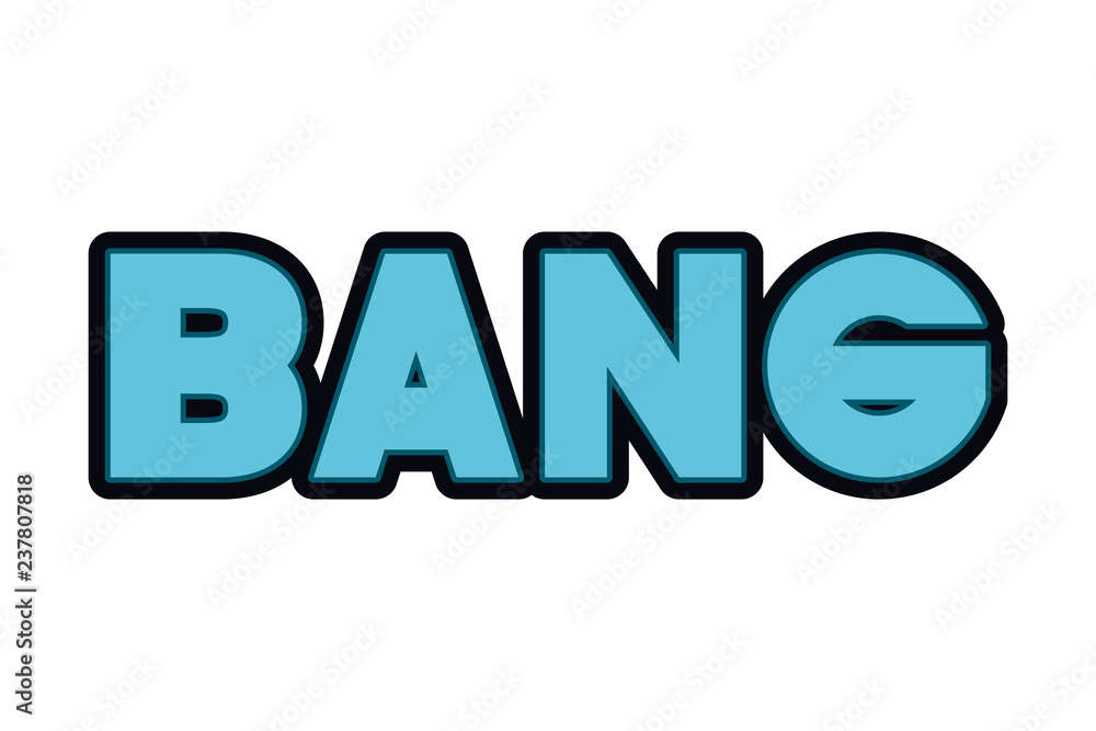 bang comic words isolated icon