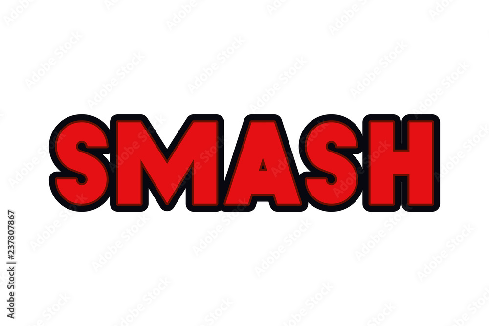 smash comic words isolated icon