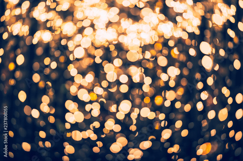 Beautiful defocused bokeh composition for background, vintage tone