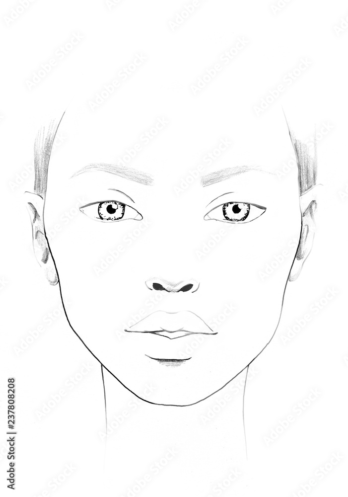 Face chart Makeup Artist Blank. Beautiful woman portrait. Face chart. Makeup Artist Blank. Template. Face chart Makeup Artist Blank. Beautiful woman portrait. Face chart. Makeup Artist Blank. Template.