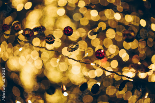 Beautiful defocused bokeh composition for background, vintage tone