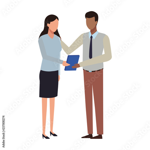 business people working