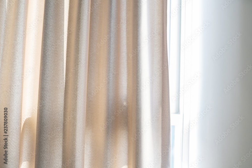 Fototapeta premium white curtain house design concept
