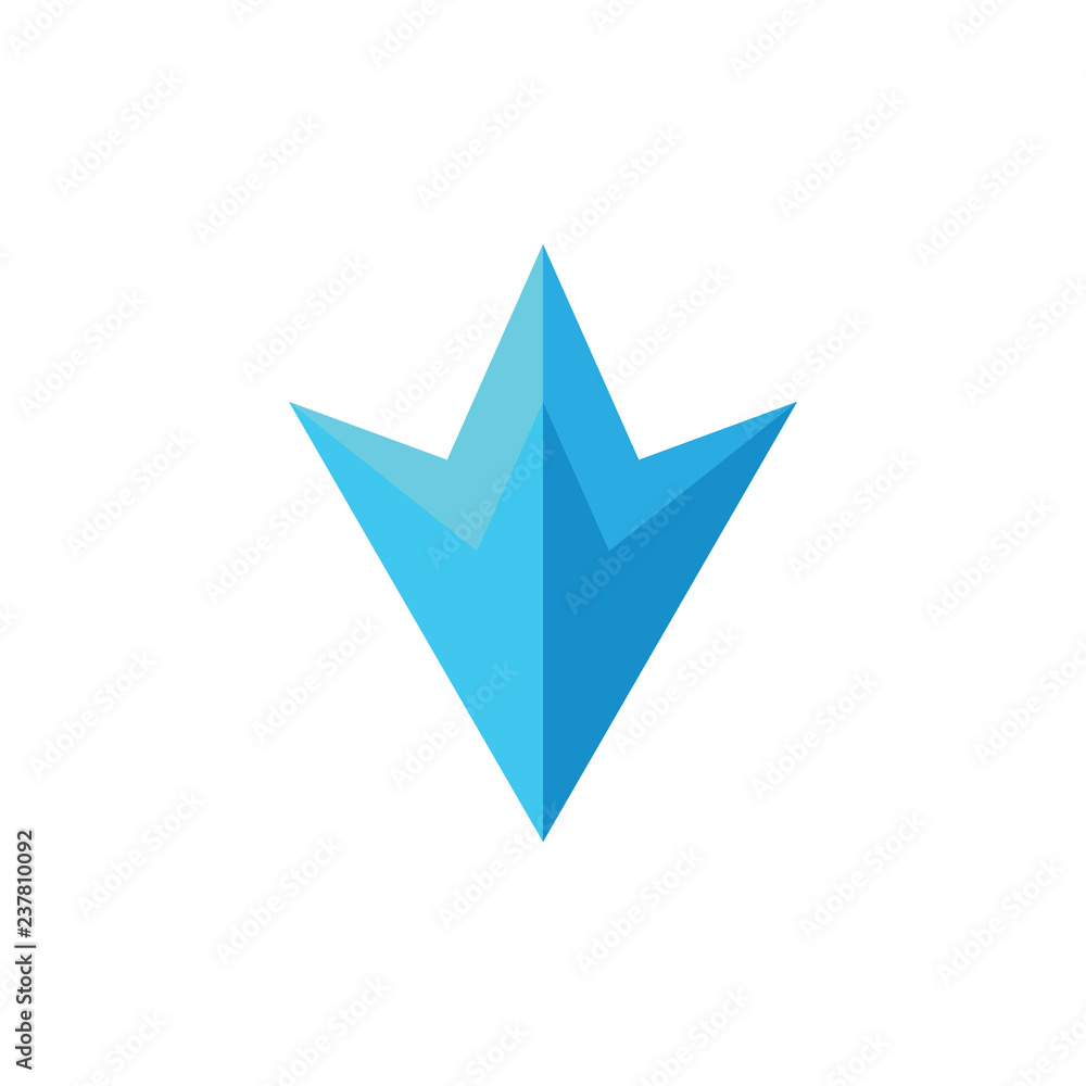 letter v abstract blue diamond logo vector letter v abstract blue diamond logo vector