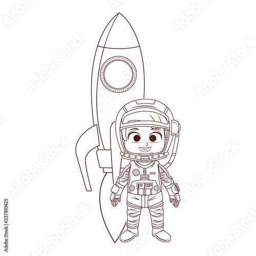 astronaut stand up girl black and white