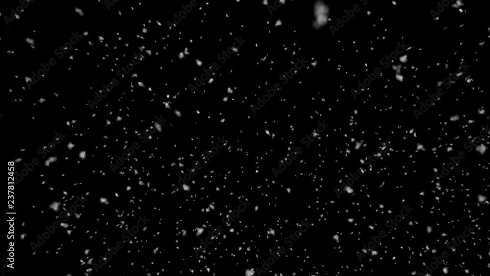 Loopable Snowing Animation on Black Screen Loopable Snowing Animation on Black Screen