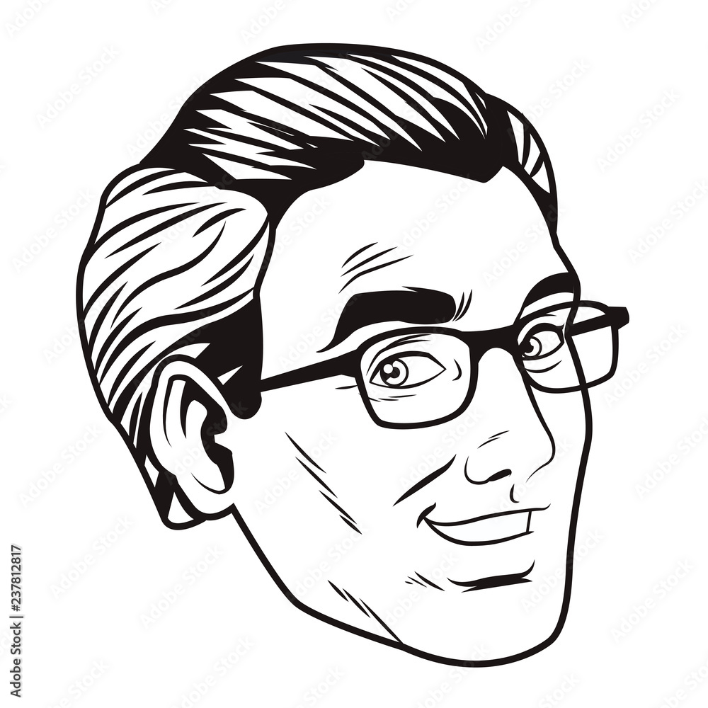 pop art businessman cartoon in black and white pop art businessman cartoon in black and white