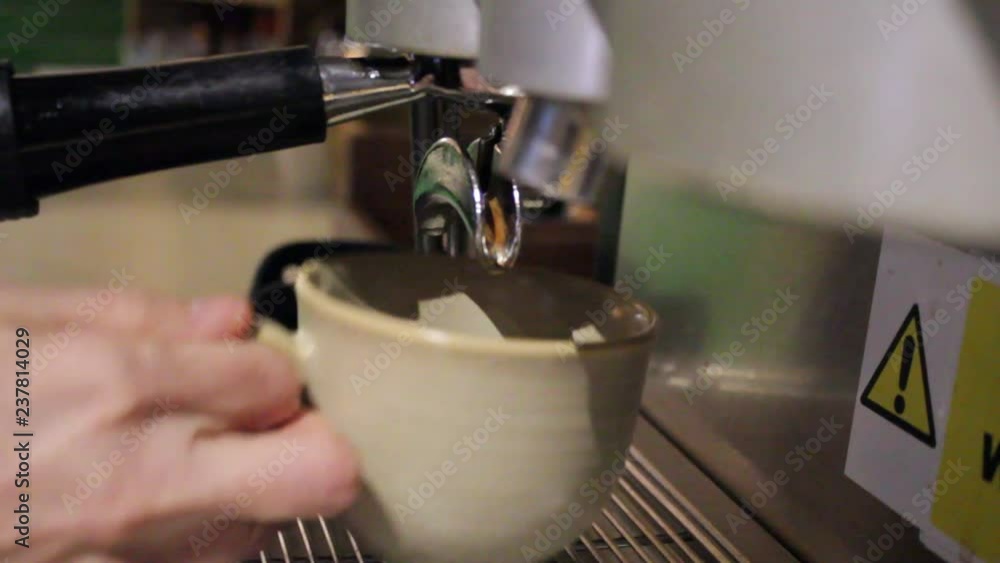 cappuccino being made coffee machine cappuccino being made coffee machine