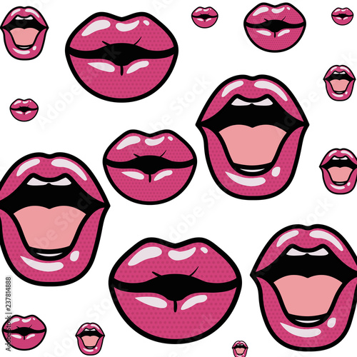 open mouth pattern isolated icon