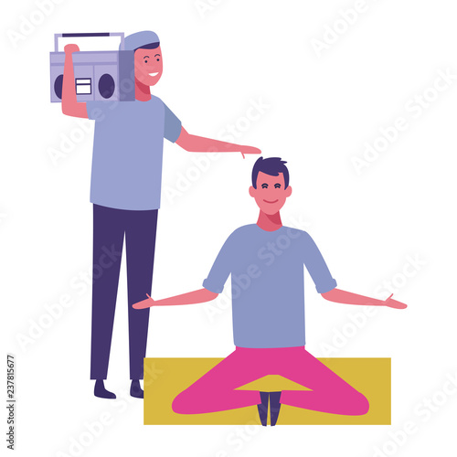 Friends having fun cartoons