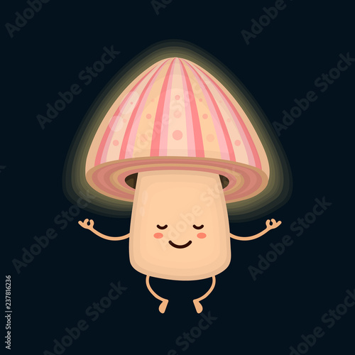Cute smiling happy magic psilocybin 
