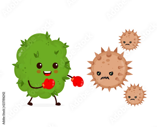 Cute happy funny strong marijuana 