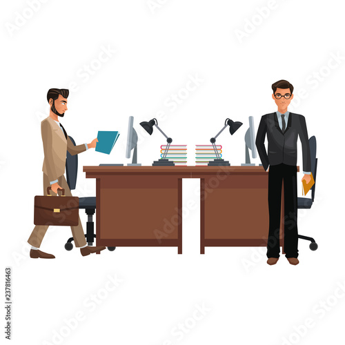 business coworkers executives cartoon