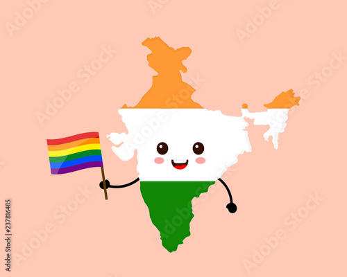 Cute funny smiling happy India