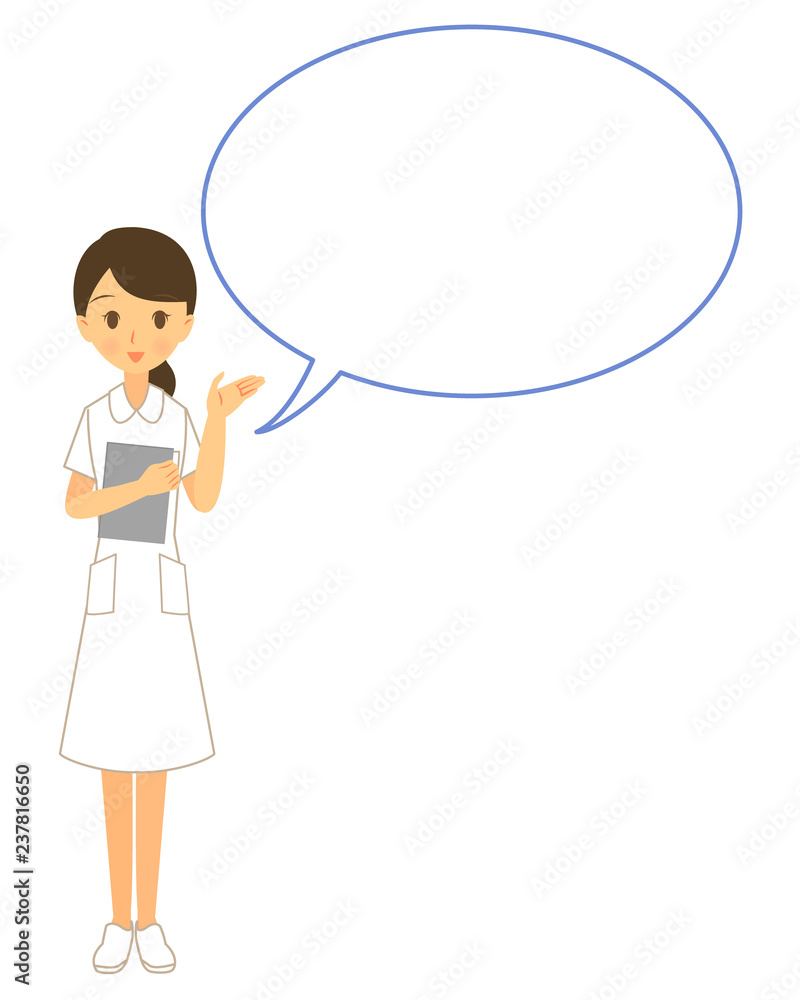 ふきだし　看護師　02