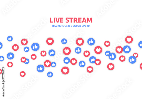 Social Media live stram Icons content Background