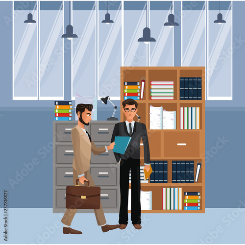 business coworkers executives cartoon