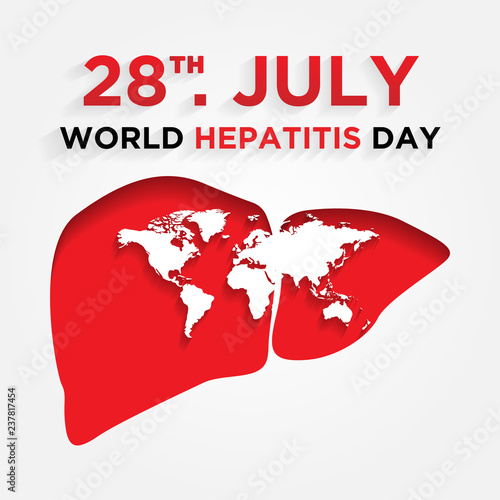happy world hepatitis day background template use for card vector design, with minimalist and modern concept, cover, backdrop, heart, lung, international photo
