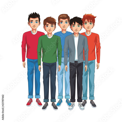 friends young mens cartoon
