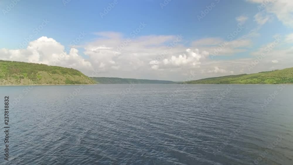 Amazing aerial view of river and hills Amazing aerial view of river and hills
