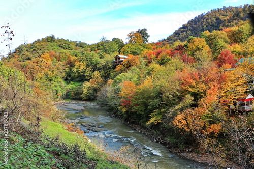 Autumn landscape of the Talysh mountains