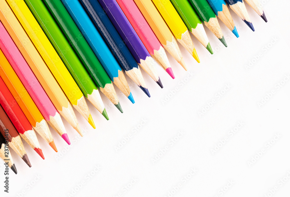 Color pencils isolated on white background Color pencils isolated on white background