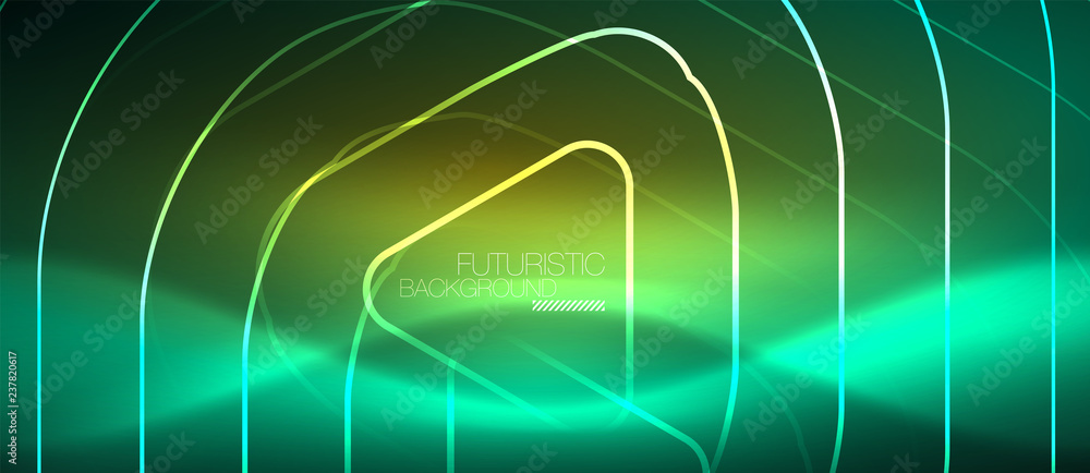 Color shiny neon lights background with abstract lines Color shiny neon lights background with abstract lines