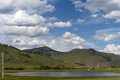  Mountain landscape in the Ulagan district of the Altai Republic. Western Siberia photo