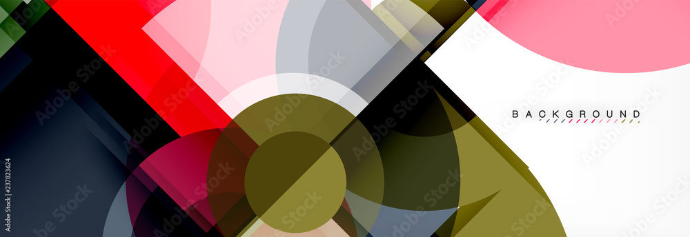 Abstract background - multicolored circles, trendy minimal geometric design Abstract background - multicolored circles, trendy minimal geometric design