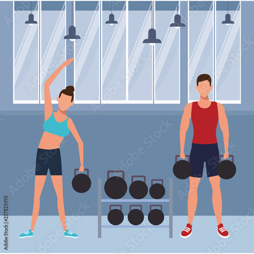 Fitness people training