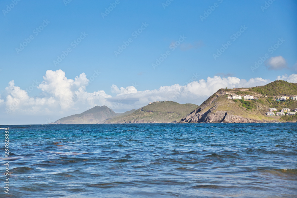 The view of south peninsula of St. Kitts island
