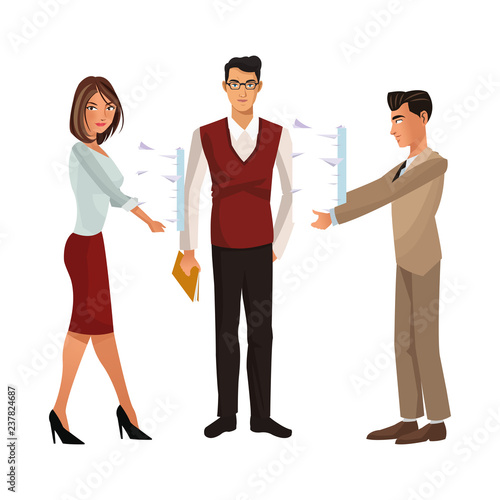 Executive business coworkers isolated
