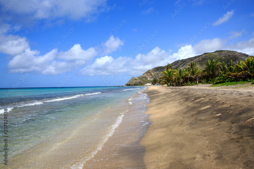 Pristine beach in St. Kitts
