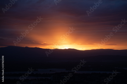 Canberra Sunset from Mount Ainslie, Canberra
