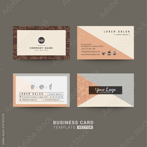 business cards for coffee shop or company